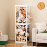 300L Large Stuffed Animal Storage with Open Top and Elastic Cords