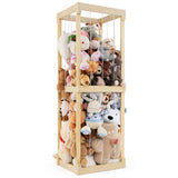 300L Large Stuffed Animal Storage with Open Top and Elastic Cords