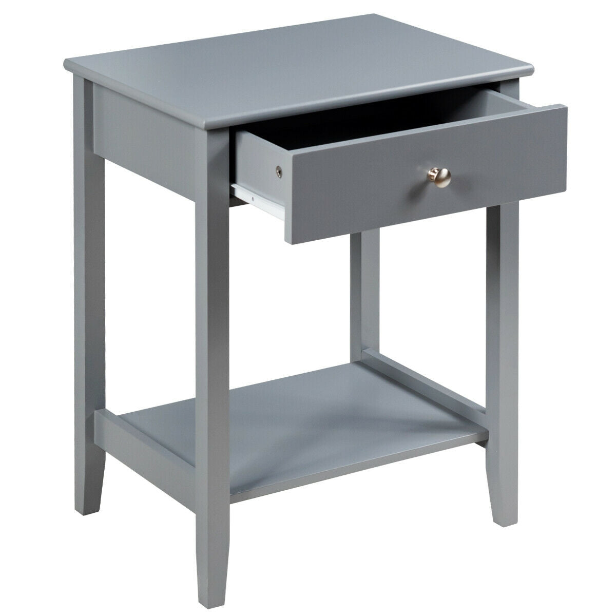 Wooden Nightstand  End Table Storage Display
