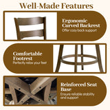 Swivel Barstools with Backrest & Upholstered Seat-Set of 2/4