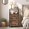 30.5 Inch Tall Nightstand with 3 Fabric Drawers and 2 Spacious Open Shelves
