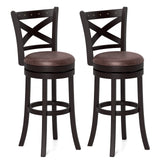 26/30 Inch Swivel Bar Stools Set of 2 Bar Chairs with Padded Seat
