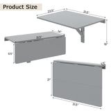 31.5 x 23.5 Inch Wall Mounted Folding Table for Small Spaces