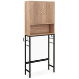 Over The Toilet Storage Cabinet with 2 Doors and Adjustable Shelf