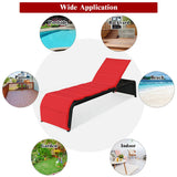 Patio Rattan Lounge Chair Back Adjustable Chaise Recliner  with Cushioned