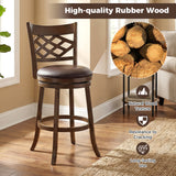Counter Height Bar Stools Set of 2 with Rubber Wood Frame-26/Frame-31 Inch