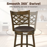 Counter Height Bar Stools Set of 2 with Rubber Wood Frame-26/Frame-31 Inch