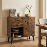 31" Sideboard Cabinet with 2 Open Compartments and 2 Drawers