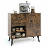 31" Sideboard Cabinet with 2 Open Compartments and 2 Drawers