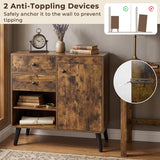 31" Sideboard Cabinet with 2 Open Compartments and 2 Drawers