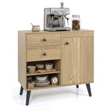 31" Sideboard Cabinet with 2 Open Compartments and 2 Drawers