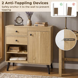 31" Sideboard Cabinet with 2 Open Compartments and 2 Drawers