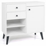 31" Sideboard Cabinet with 2 Open Compartments and 2 Drawers