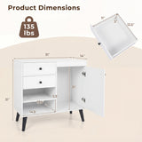 31" Sideboard Cabinet with 2 Open Compartments and 2 Drawers