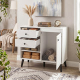 31" Sideboard Cabinet with 2 Open Compartments and 2 Drawers