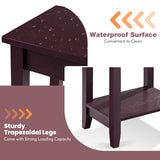 Tall Wooden Sofa End Table Side Table