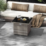32.5 Inch Propane Fire Pit Table 5000 BTU with Tempered Glass Tabletop