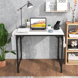 32 Inch Computer Desk Small Home Office Desk with Charging Station