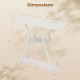 Narrow Long Entryway Table with Power Outlets and LED Lights
