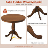 Wooden Round Pub Pedestal Side Table