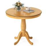 Wooden Round Pub Pedestal Side Table