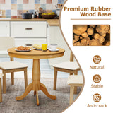 Wooden Round Pub Pedestal Side Table