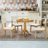 Wooden Round Pub Pedestal Side Table
