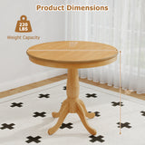 Wooden Round Pub Pedestal Side Table