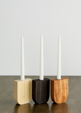 Horseshoe Wooden Pine Taper Candle Holder