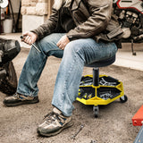 330 LBS Capacity Pneumatic Rolling Mechanic Stool with Padded Seat
