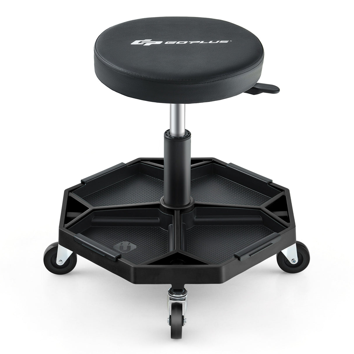 330 LBS Capacity Pneumatic Rolling Mechanic Stool with Padded Seat