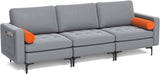 3-Seat Sofa Sectional with Side Storage Pocket and Metal Leg-3