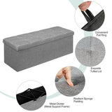 Fabric Folding Storage with Divider Bed End Bench