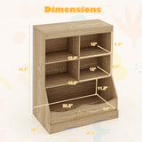 3-Tier Children's Multi-Functional Bookcase Toy Storage Bin Floor Cabinet