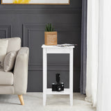 Set of 2 Versatile 2-Tier End Table with Storage Shelf