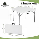 Square Foldable Card Table with Carrying Handle