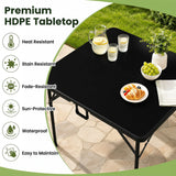 Square Foldable Card Table with Carrying Handle