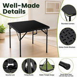 Square Foldable Card Table with Carrying Handle