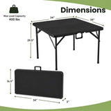 Square Foldable Card Table with Carrying Handle