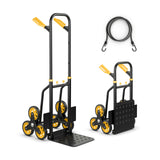350 Lbs Capacity Stair Climber Hand Truck with Telescoping Handle-Black