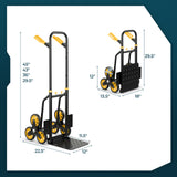 350 Lbs Capacity Stair Climber Hand Truck with Telescoping Handle-Black