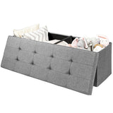 Fabric Folding Storage with Divider Bed End Bench