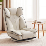 360 Degree Swivel Floor Gaming Chair with 6-Position Adjustable Backrest and Sponge Filling