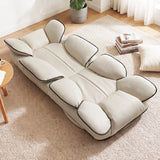 360 Degree Swivel Floor Gaming Chair with 6-Position Adjustable Backrest and Sponge Filling