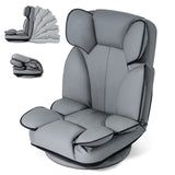 360 Degree Swivel Floor Gaming Chair with 6-Position Adjustable Backrest and Sponge Filling