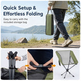 360Â° Swivel Camping Chair with Cup Holder and Side Pocket for Beach Support 300 LBS