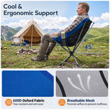 360Â° Swivel Camping Chair with Cup Holder and Side Pocket for Beach Support 300 LBS