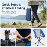 360Â° Swivel Camping Chair with Cup Holder and Side Pocket for Beach Support 300 LBS