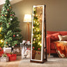 360Â° Swivel Freestanding Jewelry Cabinet with Lighted Full Length Mirror