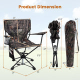 360Â° Swivel Hunting Chair Portable Foldable Hunting Chair Set of 2-Camo